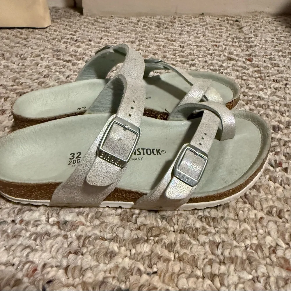 Birkenstock Kids' Mayari Birko-Flor Iridescent Metallic- Size 32